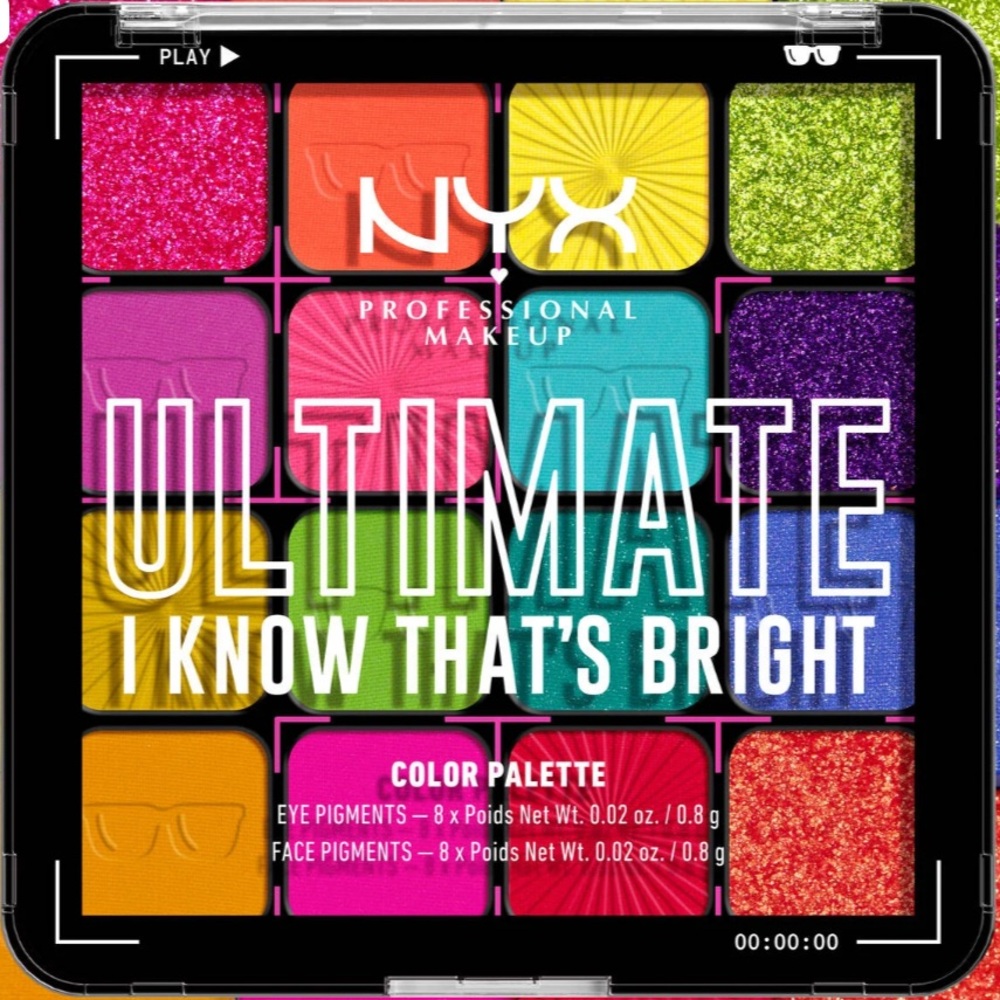 Final Price Drop New NYX ULTIMATE SHADOW PALETTE - I Know That’s Bright